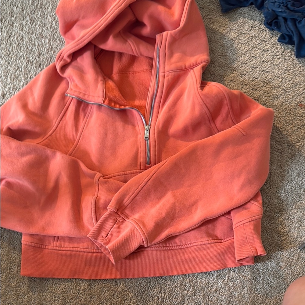 Coral Half-Zip Hoodie